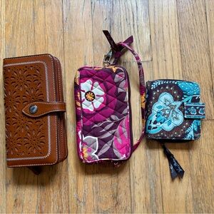 Wallet Bundle Faux leather and Vera Bradley